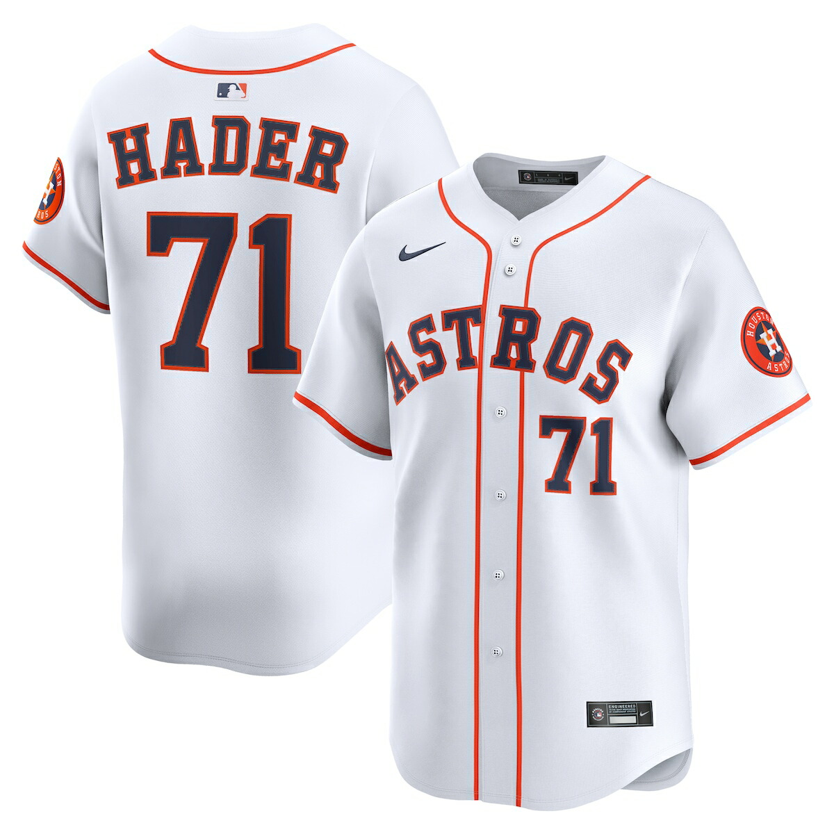 【公式グッズ】MLB アストロズ ジョシュ・ヘイダー オルタネイト リミテッド ユニフォーム Nike/ナイキ メンズ ホワイト (2025 Nike Men's Ltd Players Jerseys - FTF NTP Master Style)