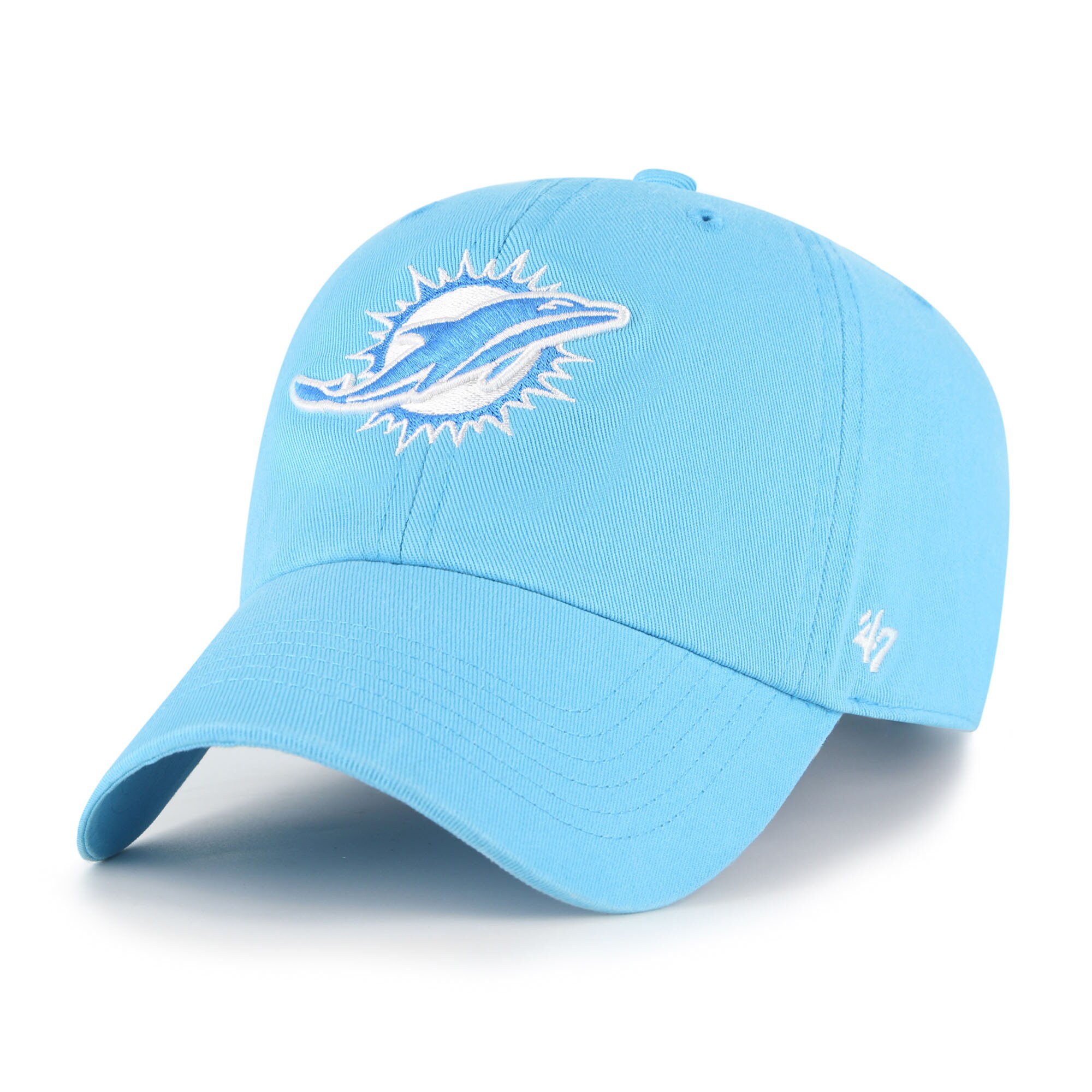 【公式グッズ】NFL ドルフィンズ アジャスタブル キャップ '47 /フォーティーセブン レディース ブルー (NFL Womens Bright Side Clean Up)｜Fanatics公式ストア 店