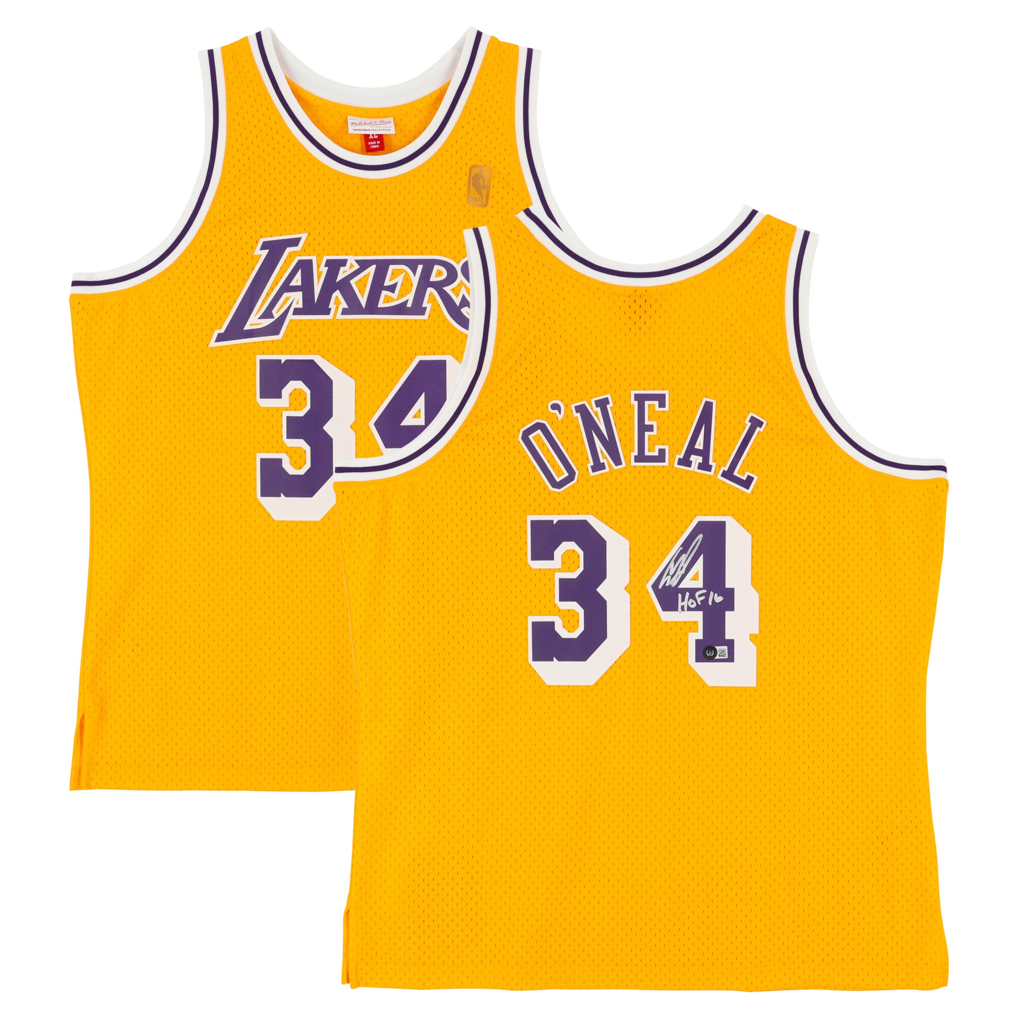 NBA LAKERS シャキール・オニール サイン 実使用 シューズ 40cm NBAレイカーズ シャキール オニール LAKERS ユニフォーム