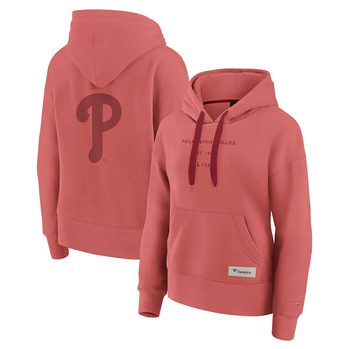 【公式グッズ】MLB フィリーズ プルオーバー パーカー Fanatics/ファナティクス レディース レッド (Elements Women's Fleece POH)｜Fanatics公式ストア 店