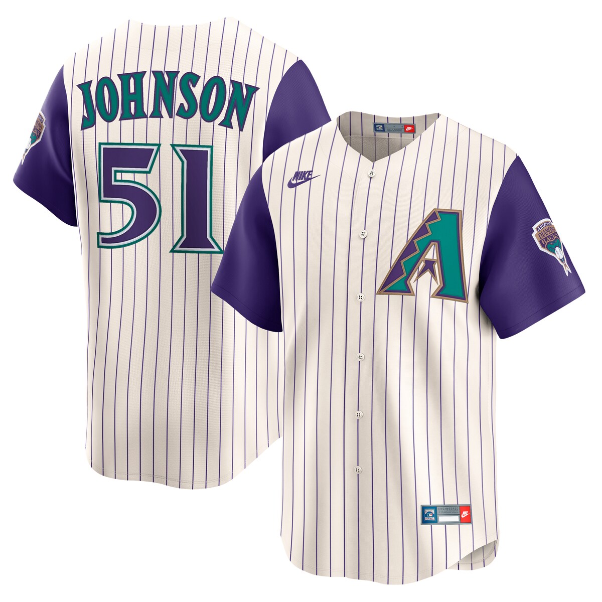 【公式グッズ】MLB カブス ランディ・ジョンソン クーパーズタウンコレクション リミテッド ユニフォーム Nike/ナイキ メンズ クリーム (SP25 Nike Mens Limited Cooperstown Player Jersey)