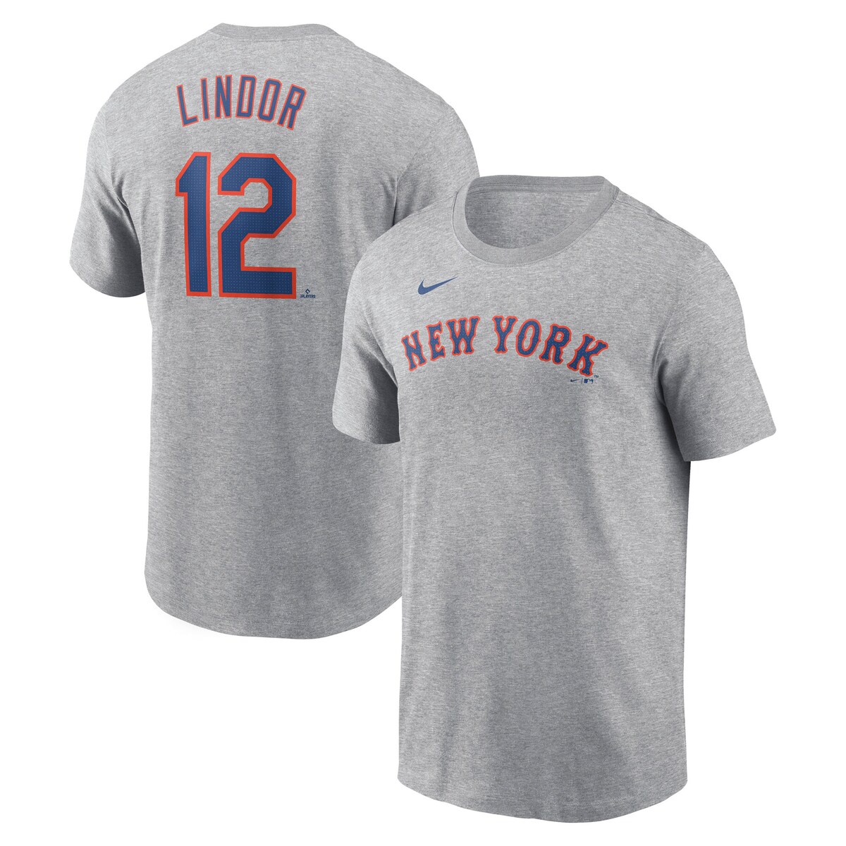 【公式グッズ】MLB メッツ フランシスコ・リンドーア ネーム&ナンバー Tシャツ Nike/ナイキ メンズ ヘザーグレイ (2025 Men's Nike Fuse N&N Tee)｜Fanatics公式ストア 店