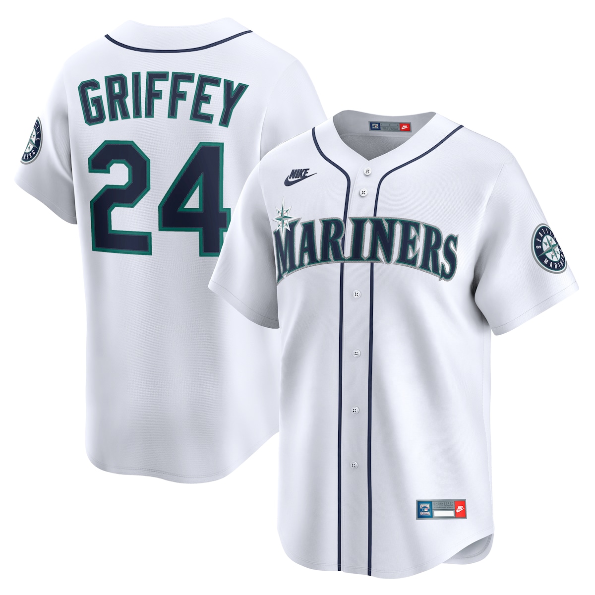【公式グッズ】MLB マリナーズ ケン・グリフィーJr. クーパーズタウンコレクション リミテッド ユニフォーム Nike/ナイキ メンズ ホワイト (SP25 Nike Mens Limited Cooperstown Player Jersey)
