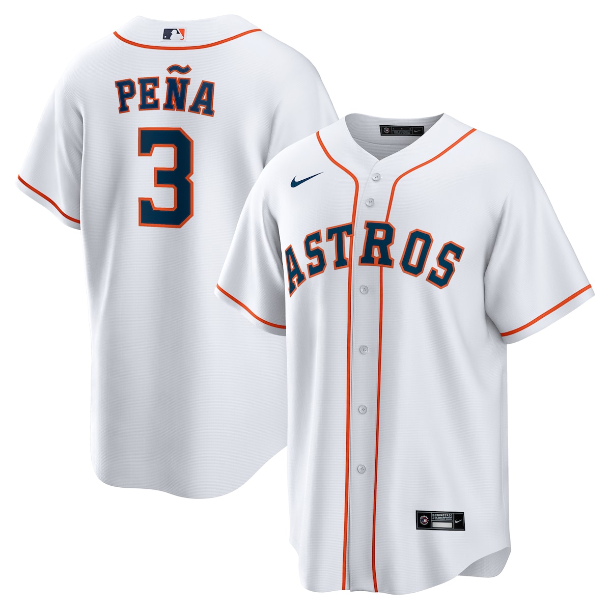 【公式グッズ】MLB アストロズ ジェレミー・ペニャ ホーム ユニフォーム （レプリカ） Nike/ナイキ メンズ ホワイト (Men's Nike 1.0 Replica Player Jersey)