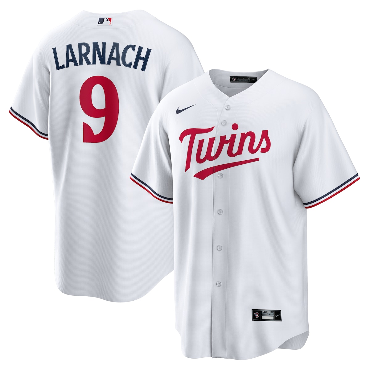 【公式グッズ】MLB ツインズ トレバー・ラーナック ホーム ユニフォーム (レプリカ) Nike/ナイキ メンズ ホワイト (Men's Nike 1.0 Replica Player Jersey)