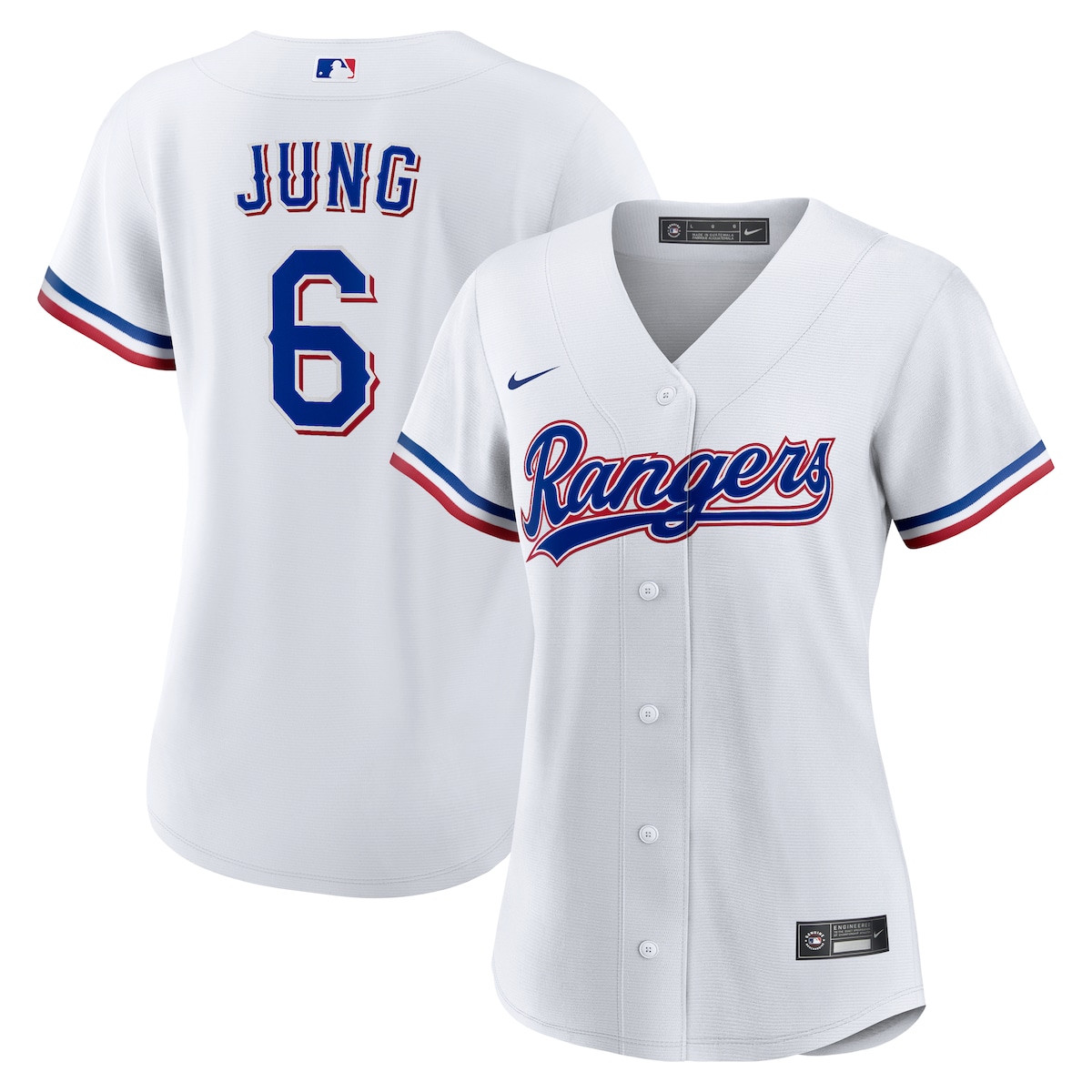 【公式グッズ】MLB レンジャーズ ジョシュ・ユング ホーム ユニフォーム （レプリカ） Nike/ナイキ レディース ホワイト (Women's Nike 1.0 Replica Player Jersey) 23,222円