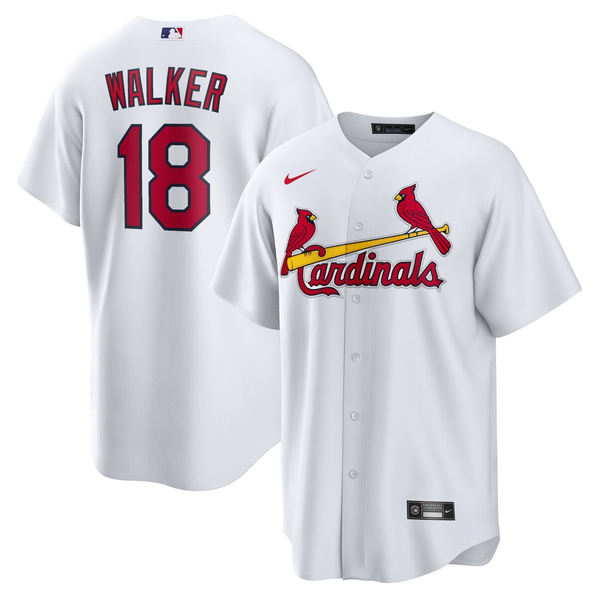 【公式グッズ】MLB カージナルス ジョーダン・ウォーカー レプリカ ユニフォーム Nike/ナイキ メンズ ホワイト (Men's Nike Official Replica Jersey - Walker & Senga & Yoshida)