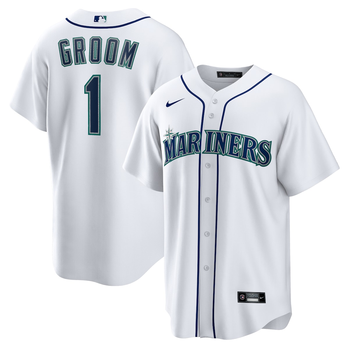 【公式グッズ】MLB マリナーズ ホーム ユニフォーム （レプリカ） Nike/ナイキ メンズ ホワイト (Nike Men's Replica Jersey Home Personalized)