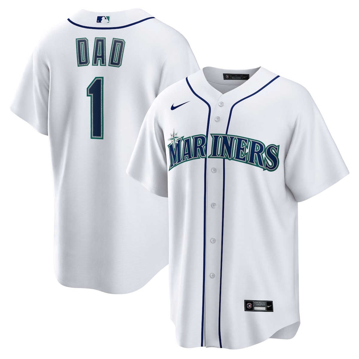 【公式グッズ】MLB マリナーズ ホーム ユニフォーム （レプリカ） Nike/ナイキ メンズ ホワイト (Nike Men's Replica Jersey Home Personalized)