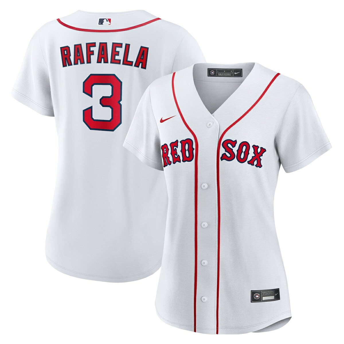 【公式グッズ】MLB レッドソックス セダン・ラファエラ ホーム ユニフォーム （レプリカ） Nike/ナイキ レディース ホワイト (Women's Nike 1.0 Replica Player Jersey)