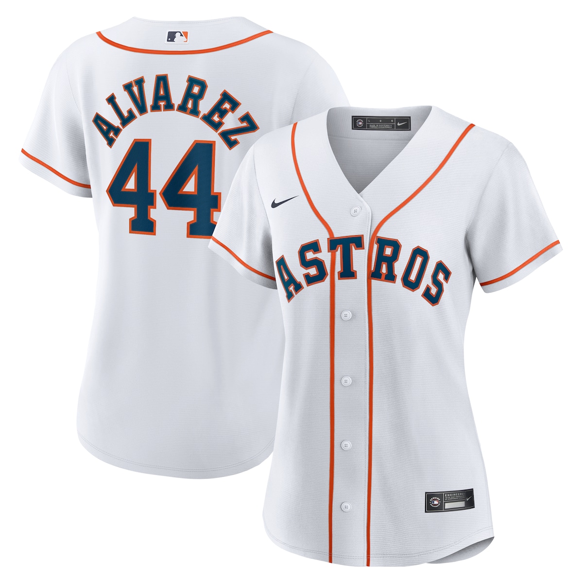 【公式グッズ】MLB アストロズ ヨーダン・アルバレス ホーム ユニフォーム （レプリカ） Nike/ナイキ レディース ホワイト (Women's Nike 1.0 Replica Player Jersey)