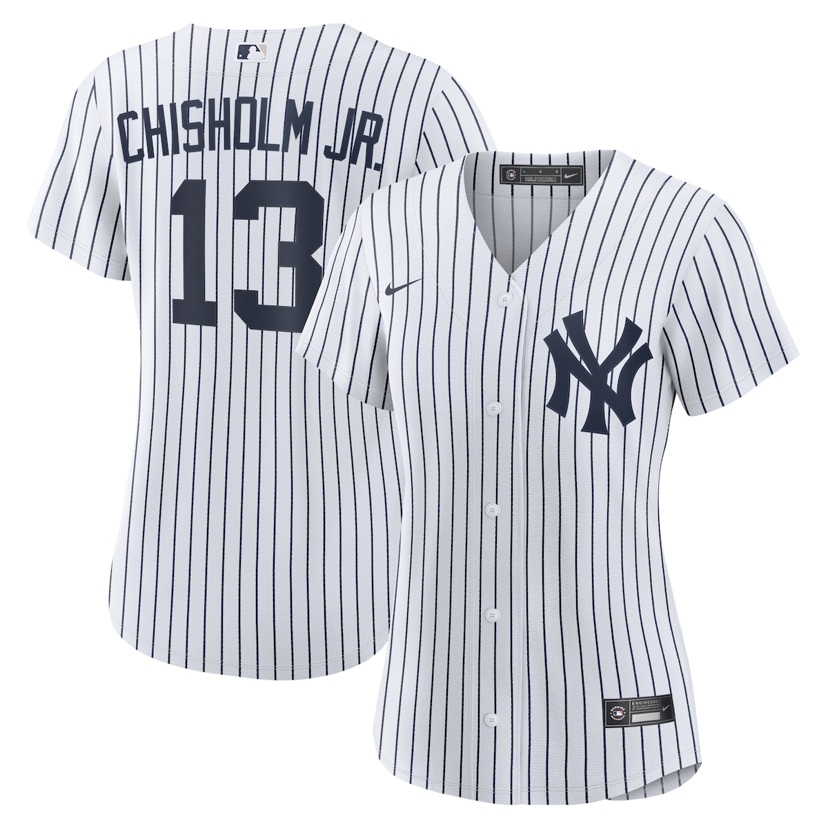 【公式グッズ】MLB ヤンキース ジャズ・チソルム・ジュニア ホーム ユニフォーム (レプリカ) Nike/ナイキ レディース ホワイト (Women's Nike 1.0 Replica Player Jersey)|Fanatics公式ストア 店