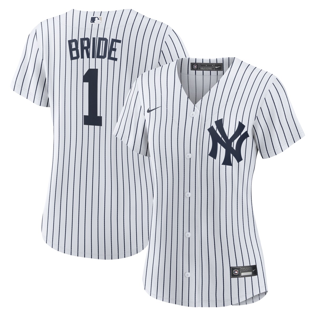 【公式グッズ】MLB ヤンキース ホーム ユニフォーム （レプリカ） Nike/ナイキ レディース ホワイト (Nike Women's Replica Jersey Home Personalized)