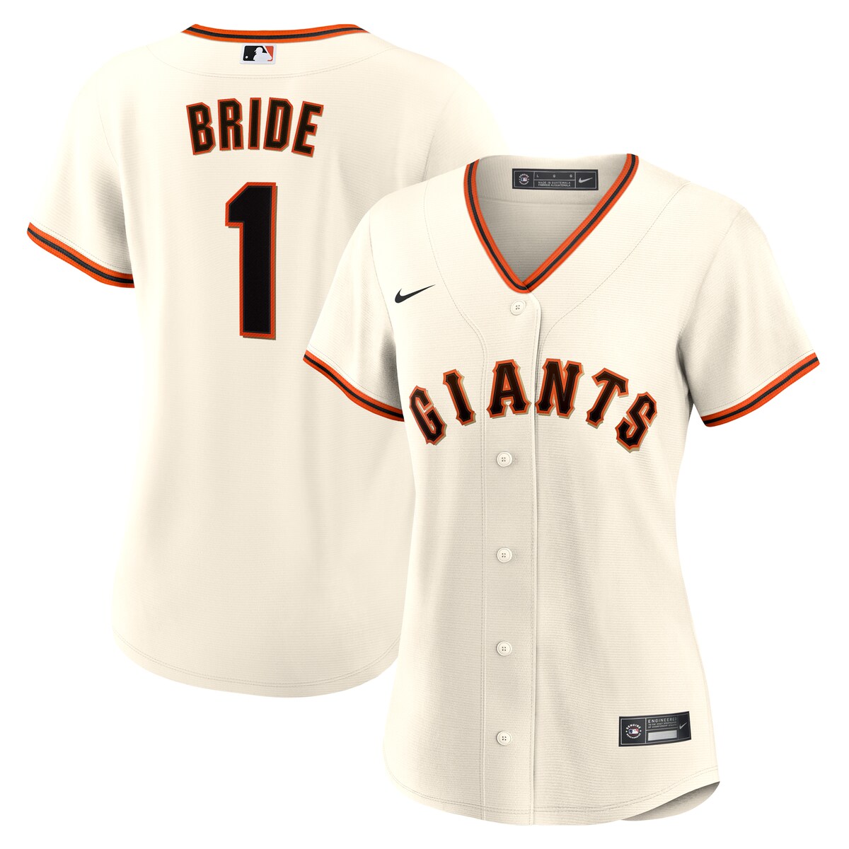 【公式グッズ】MLB ジャイアンツ ホーム ユニフォーム （レプリカ） Nike/ナイキ レディース ホワイト (Nike Women's Replica Jersey Home Personalized)