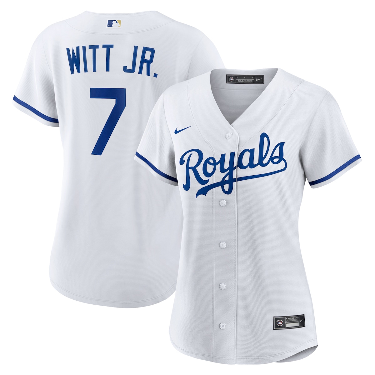 【公式グッズ】MLB ロイヤルズ ボビー・ウィット・Jr ホーム ユニフォーム (レプリカ) Nike/ナイキ レディース ホワイト (Women's Nike 1.0 Replica Player Jersey)|Fanatics公式ストア 店