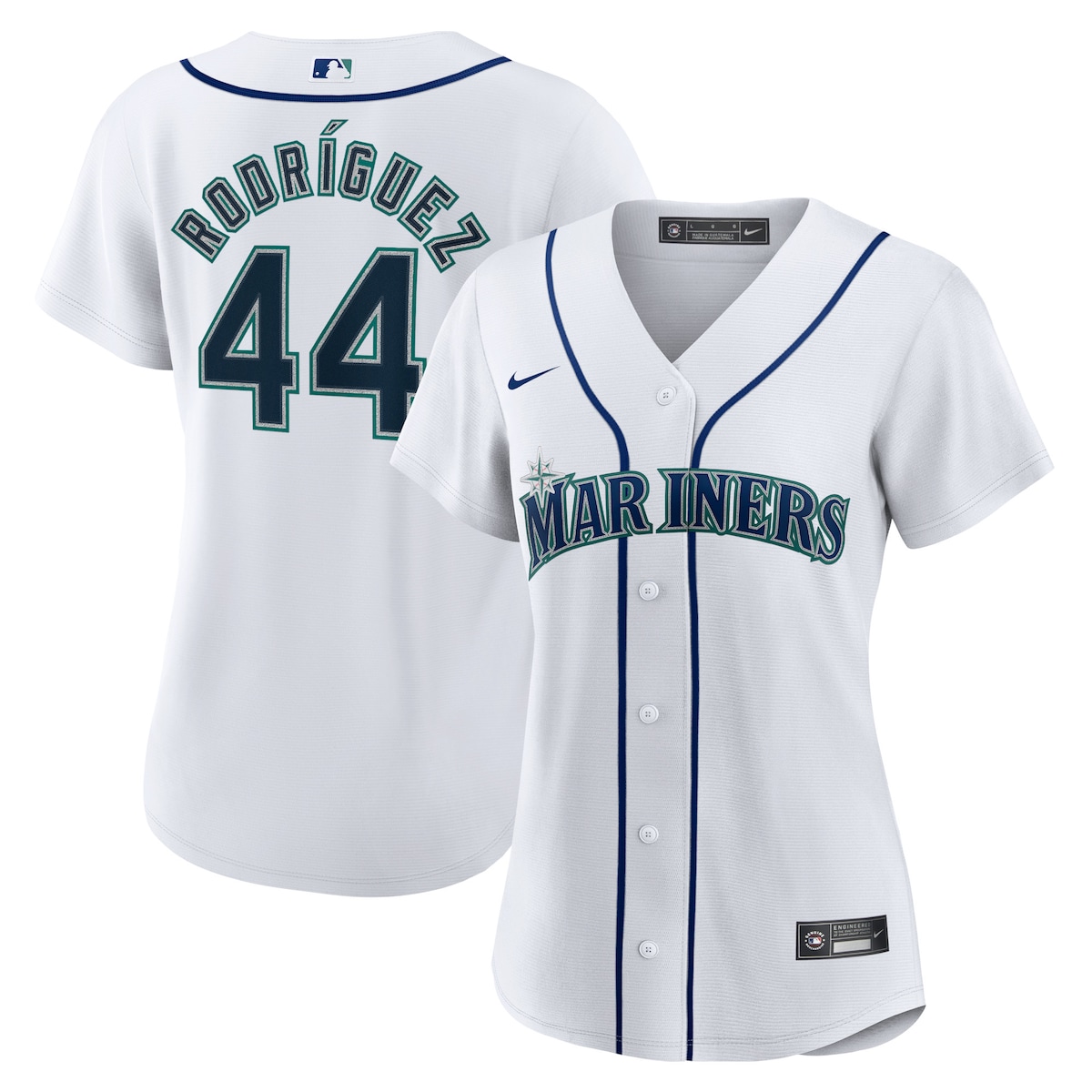 【公式グッズ】MLB マリナーズ フリオ・ロドリゲス ホーム ユニフォーム （レプリカ） Nike/ナイキ レディース ホワイト (Women's Nike 1.0 Replica Player Jersey)