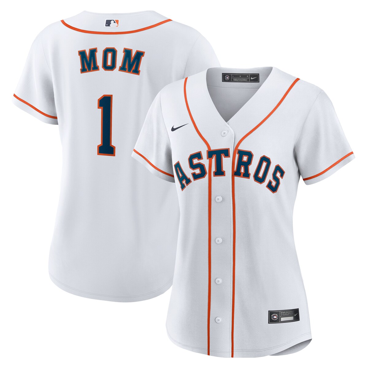 【公式グッズ】MLB アストロズ ホーム ユニフォーム （レプリカ） Nike/ナイキ レディース ホワイト (Nike Women's Replica Jersey Home Personalized)｜Fanatics公式ストア 店