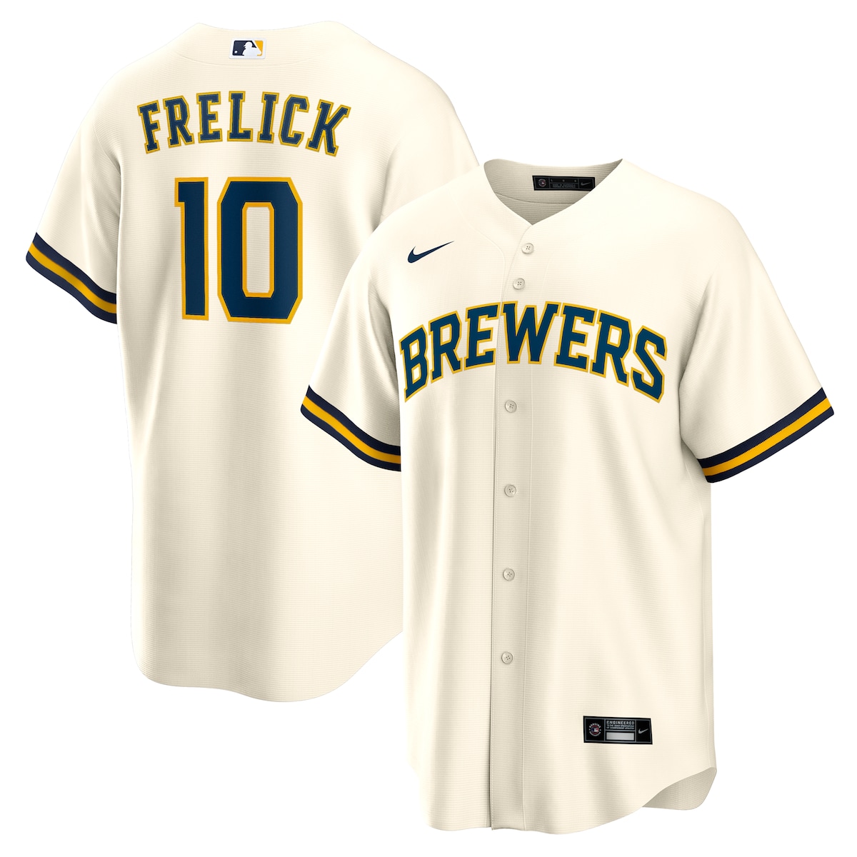 【公式グッズ】MLB ブルワーズ サル・フレリック ホーム ユニフォーム （レプリカ） Nike/ナイキ メンズ クリーム (Nike Mens Official Replica Player Jersey - Sal Frelick)