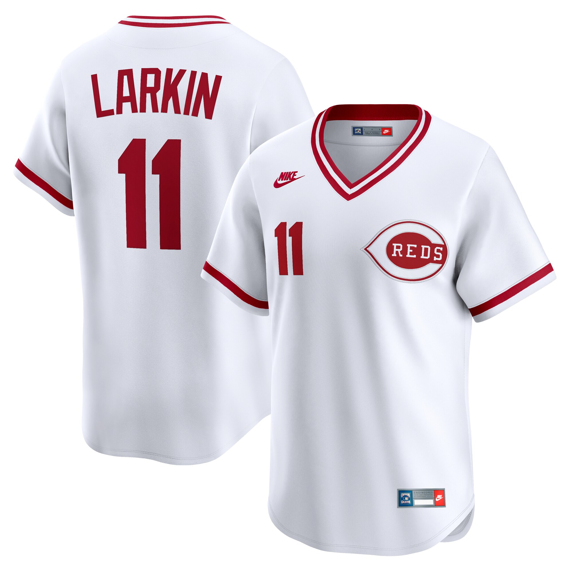 【公式グッズ】MLB レッズ バリー・ラーキン リミテッド ユニフォーム Nike/ナイキ メンズ ホワイト (SP25 Nike Mens Limited Cooperstown Player Jersey)