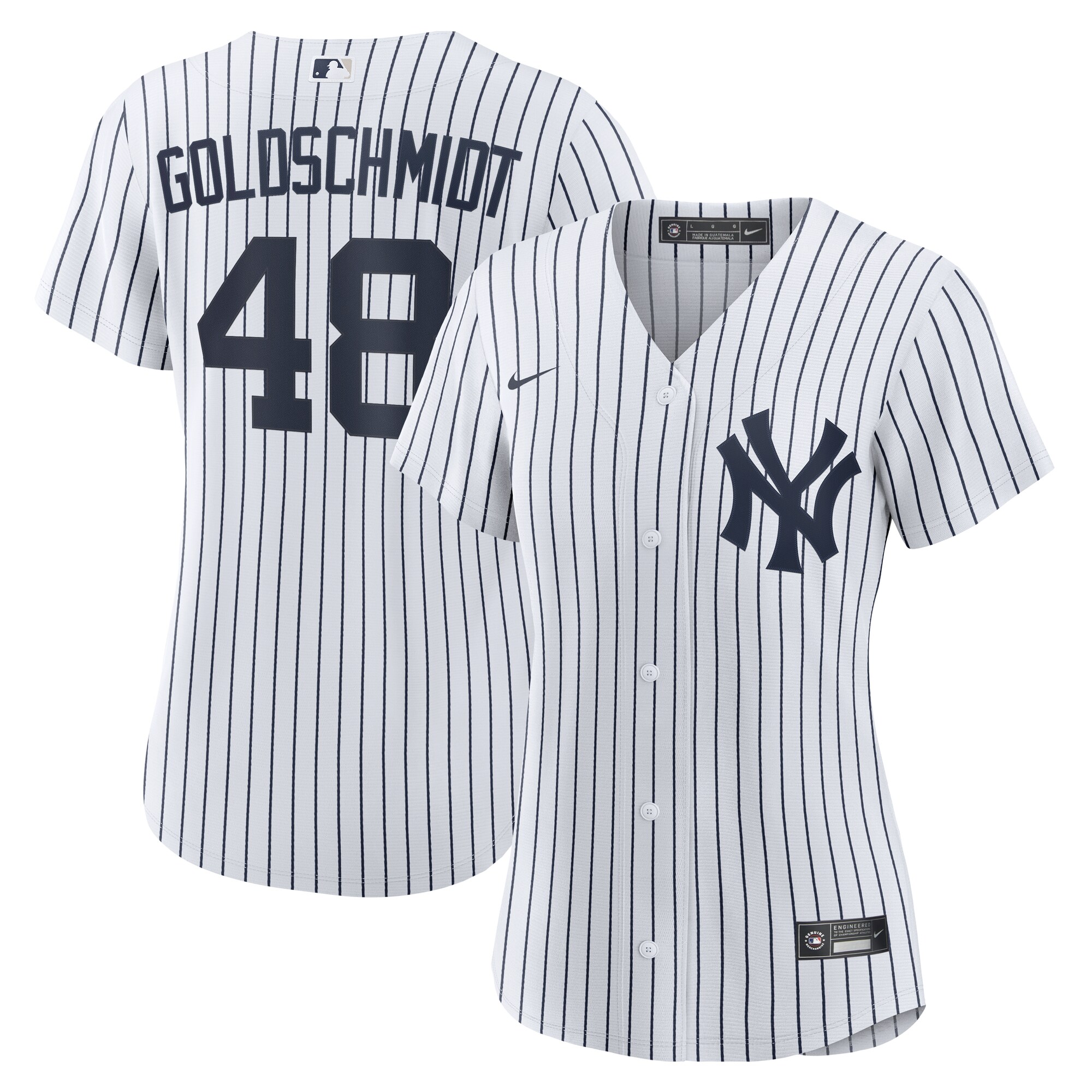 【公式グッズ】MLB ヤンキース ポール・ゴールドシュミット ホーム ユニフォーム (レプリカ) Nike/ナイキ レディース ホワイト (Women's Nike 1.0 Replica Player Jersey)|Fanatics公式ストア 店