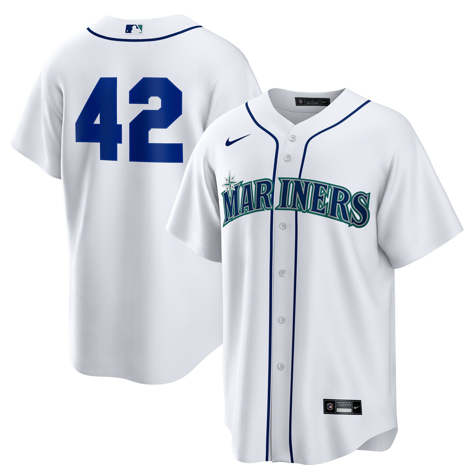 【公式グッズ】MLB マリナーズ ジャッキー・ロビンソン ジャッキー・ロビンソンデー ユニフォーム Nike/ナイキ メンズ ホワイト (Nike Replica Jersey Home Player JR Day)