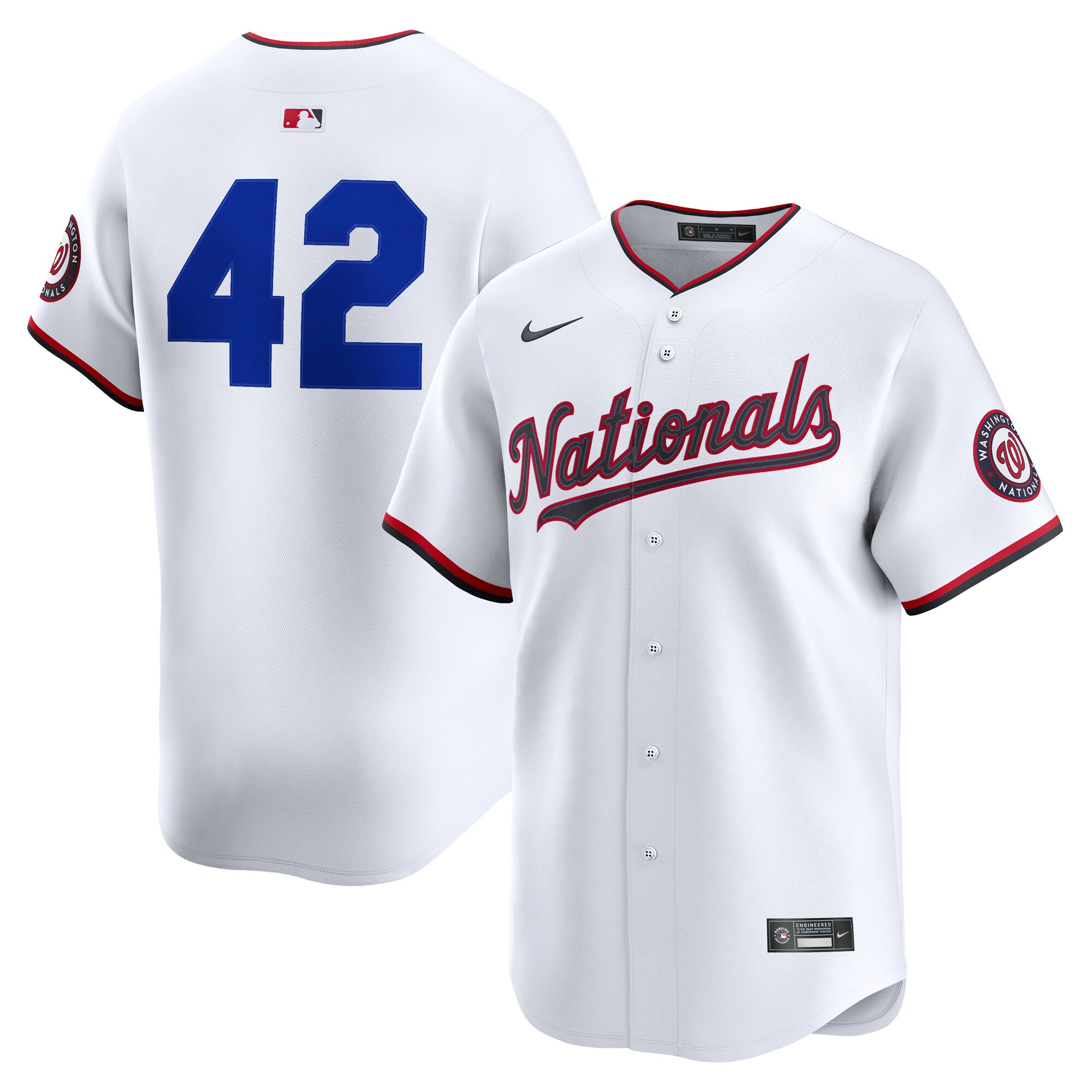 【公式グッズ】MLB ナショナルズ ジャッキー・ロビンソン ジャッキー・ロビンソンデー ユニフォーム Nike/ナイキ メンズ ホワイト (2025 JR DAY Men's Limited Jersey)