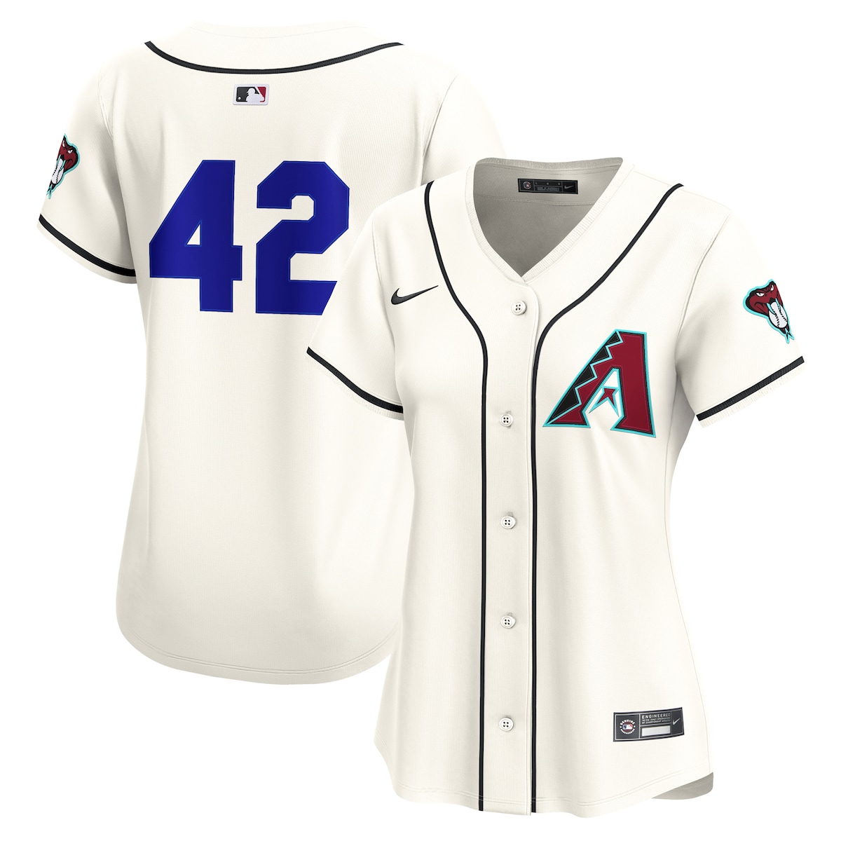 【公式グッズ】MLB ダイヤモンドバックス ジャッキー・ロビンソン ジャッキー・ロビンソンデー ユニフォーム Nike/ナイキ レディース クリーム (2025 JR DAY Women's Limited Jersey)
