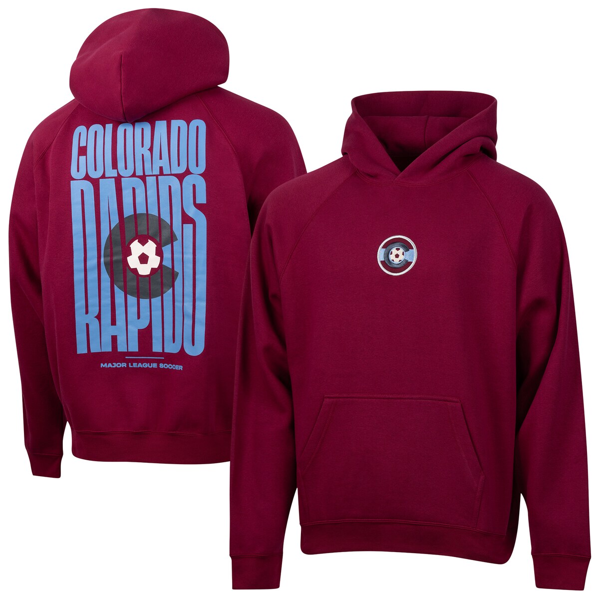 【公式グッズ】MLS コロラド・ラピッズ プルオーバー パーカー Sport Design Sweden メンズ バーガンディ (SDS S25 Men's Hometown Graphic Oversized PO Hood)
