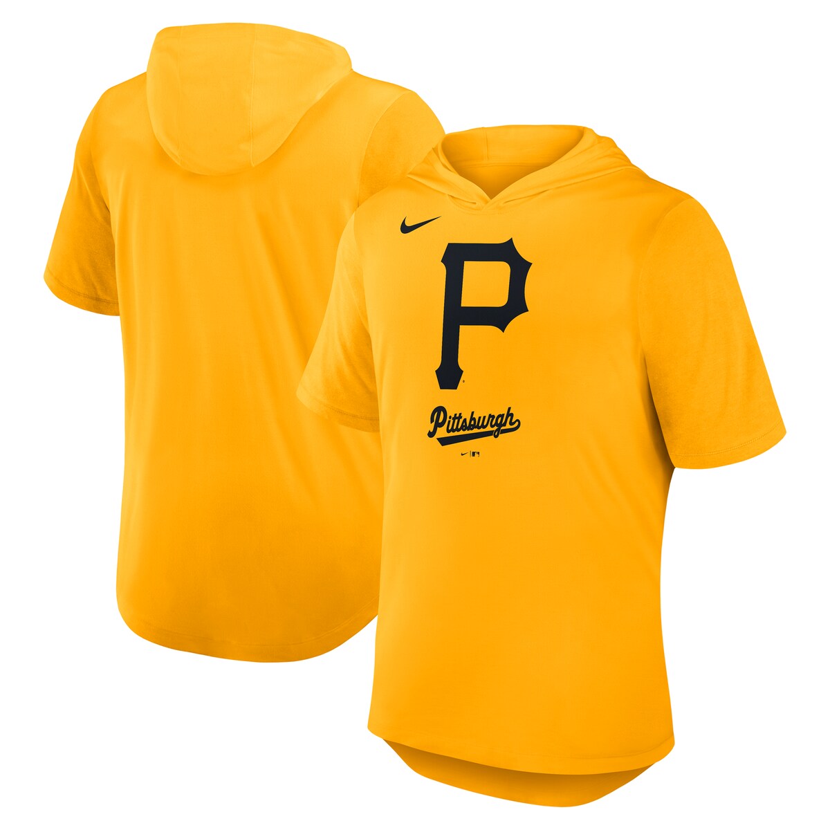 【公式グッズ】MLB パイレーツ フード付き Tシャツ Nike/ナイキ メンズ ゴールド (Men's Nike MLB Logo Shortsleeve Hood)
