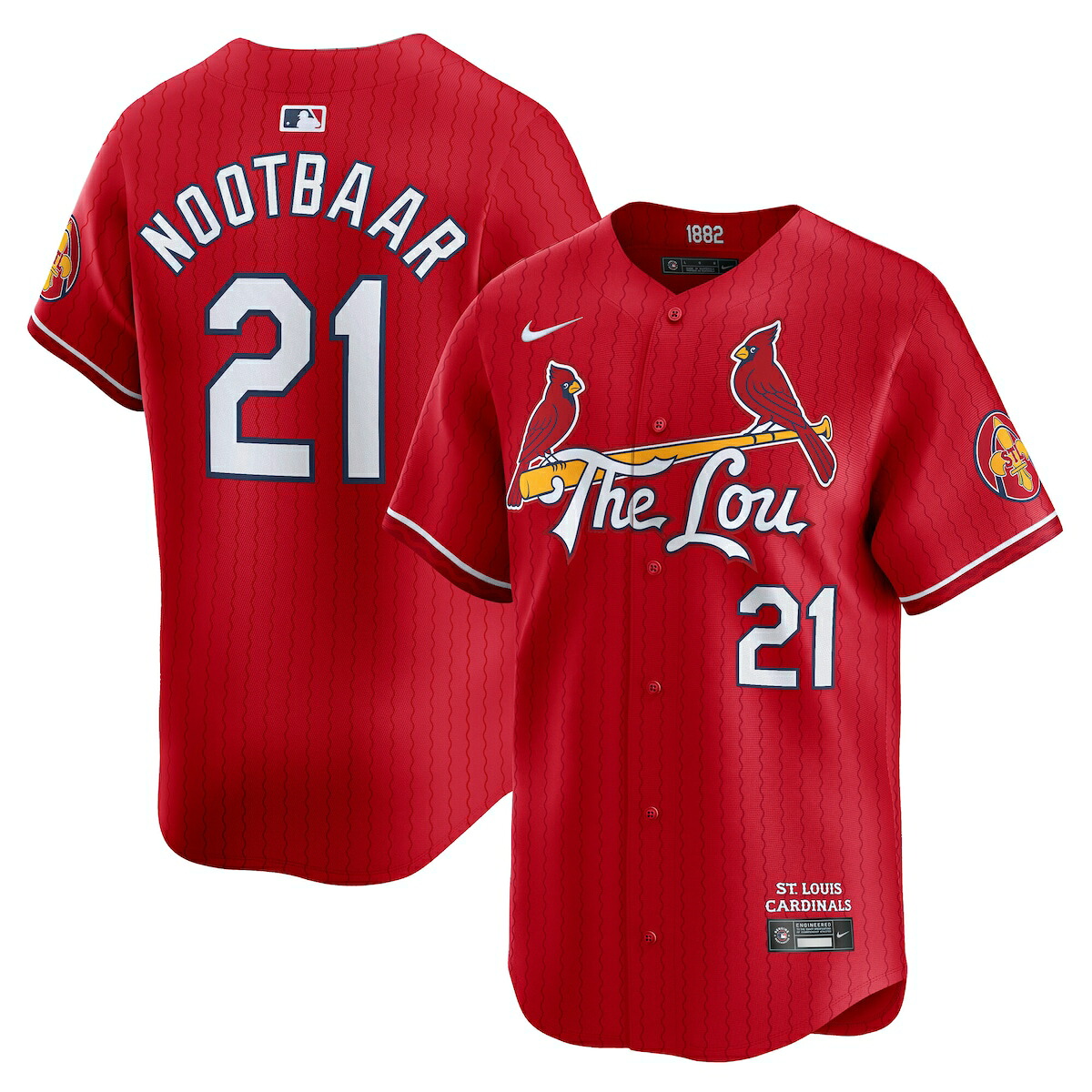 【公式グッズ】MLB カージナルス ラーズ・ヌートバー シティコネクト リミテッド ユニフォーム Nike/ナイキ メンズ レッド (Sp25 Nike Mens Limited Carryover City Connect Player Jersey)
