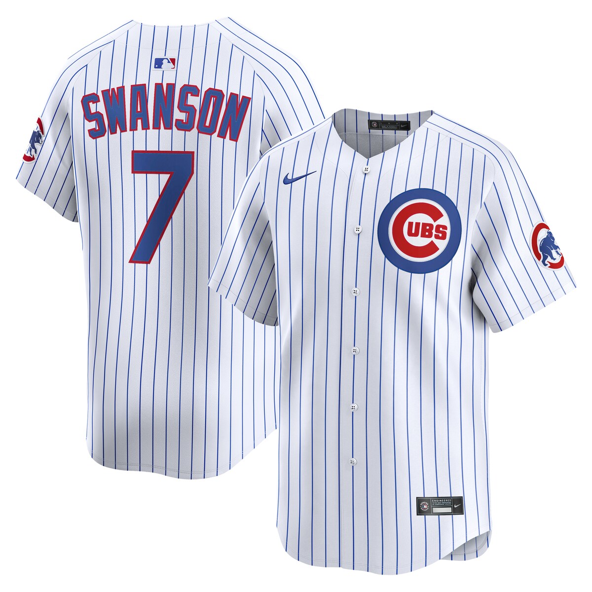 【公式グッズ】MLB カブス ダンズビー・スワンソン ホーム リミテッド ユニフォーム Nike/ナイキ メンズ ホワイト (2025 Nike Men's Ltd Players Jerseys - FTF NTP Master Style)