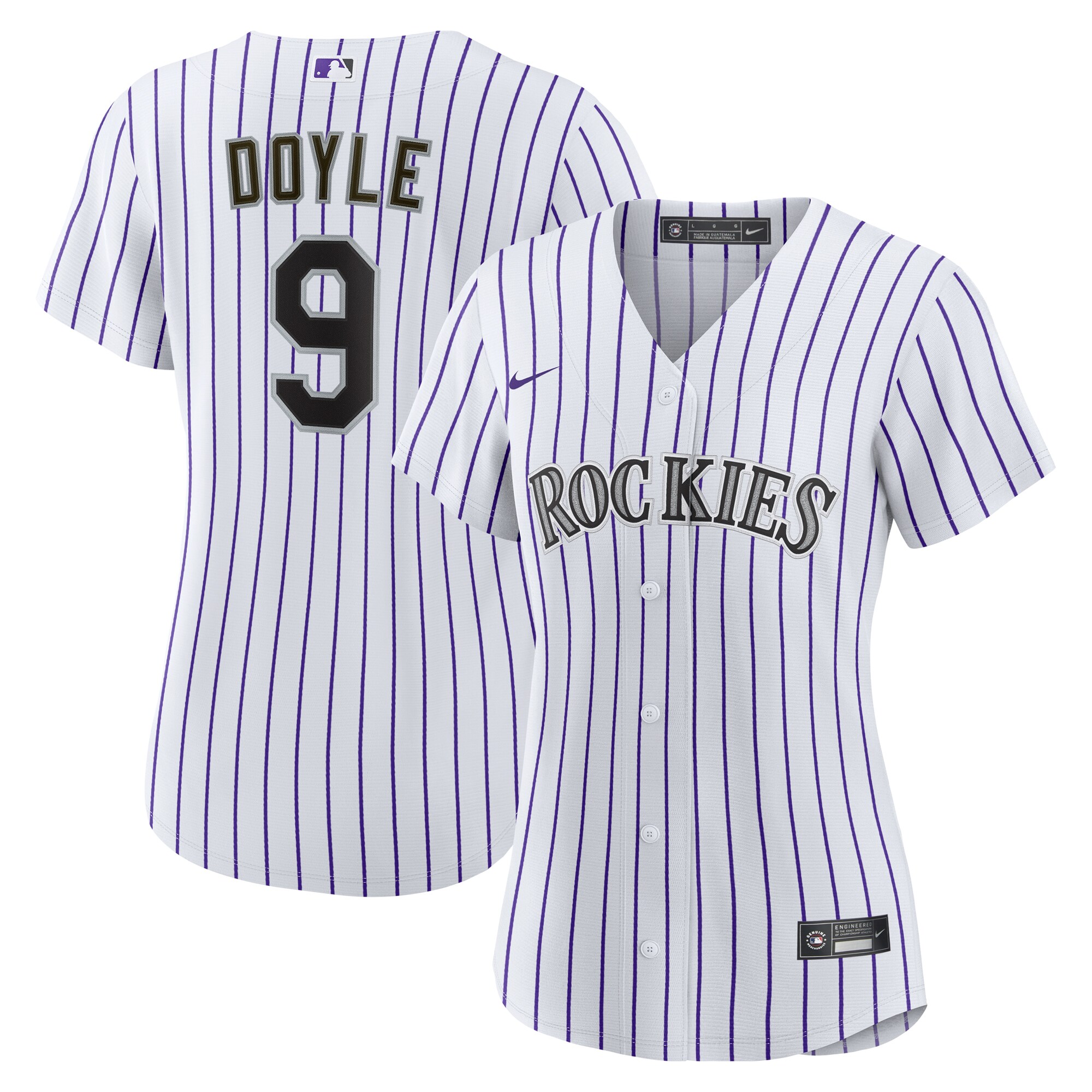 【公式グッズ】MLB ロッキーズ ブレントン・ドイル ホーム ユニフォーム （レプリカ） Nike/ナイキ レディース ホワイト (Women's Nike 1.0 Replica Player Jersey)
