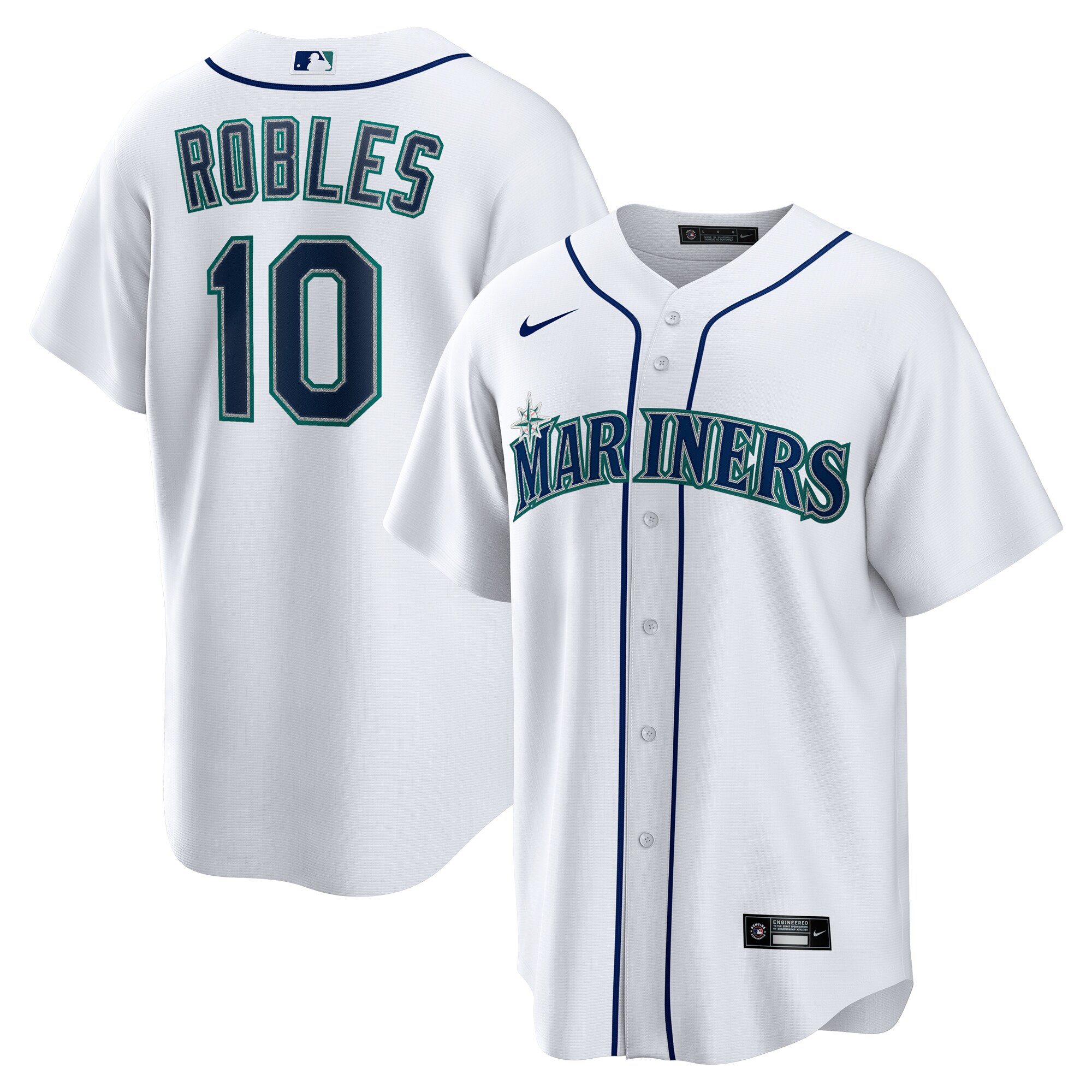 【公式グッズ】MLB マリナーズ ヴィクター・ロブレス ホーム ユニフォーム （レプリカ） Nike/ナイキ メンズ ホワイト (Men's Nike 1.0 Replica Player Jersey)