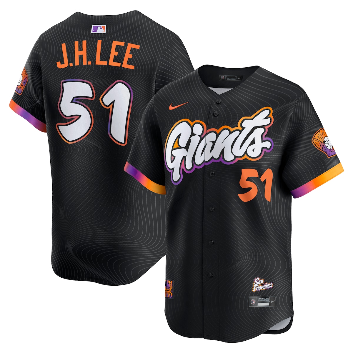 【公式グッズ】MLB ジャイアンツ チョン・フーリ シティコネクト リミテッド ユニフォーム Nike/ナイキ メンズ ブラック (SP25 Mens Nike City Connect Limited Player Jersey)