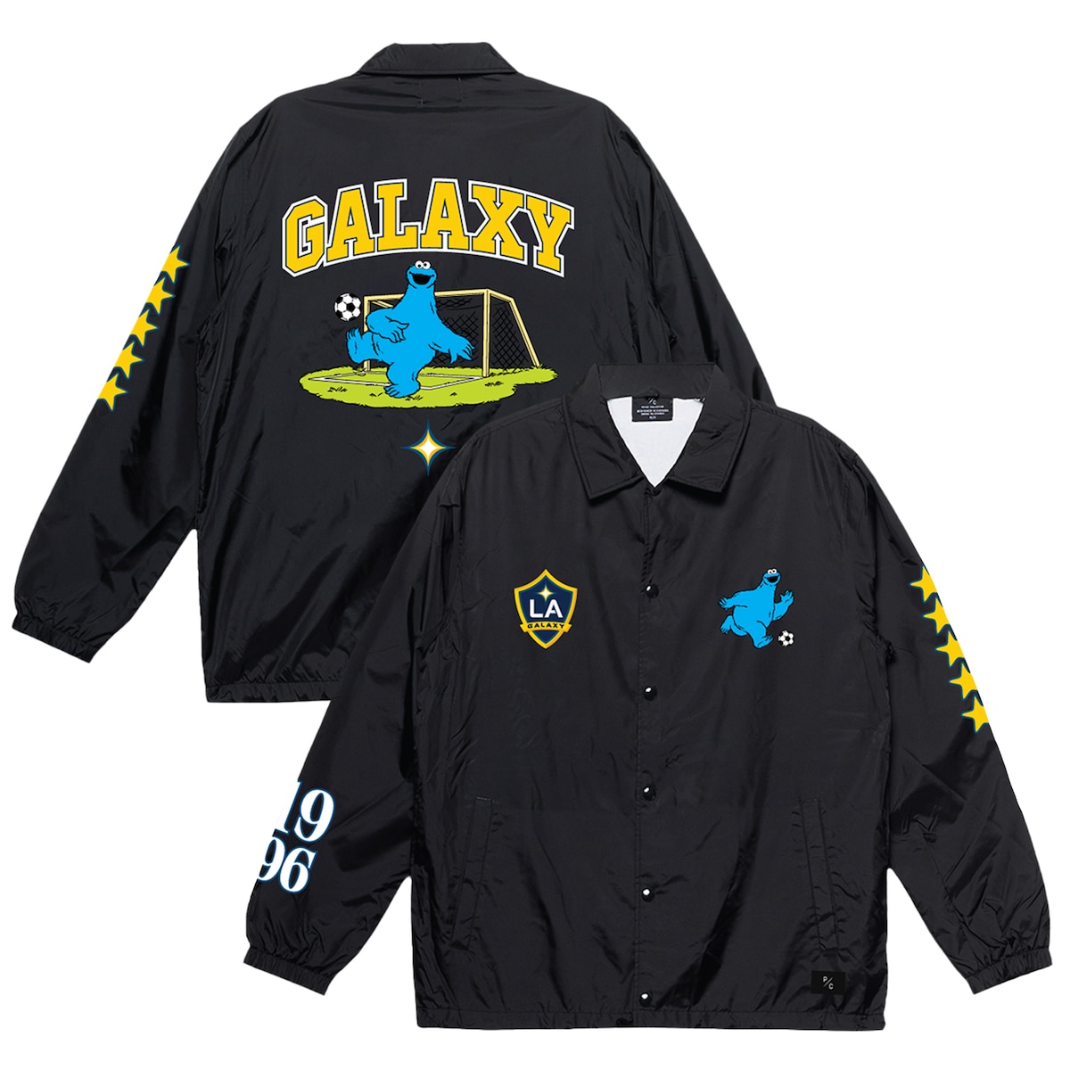 【公式グッズ】MLS LAギャラクシー ジャケット Peace Collective（ピースコレクティブ） ユース・ジュニアサイズ ブラック (PCL S25 Youth MLS x Sesame Street Coaches Jacket)
