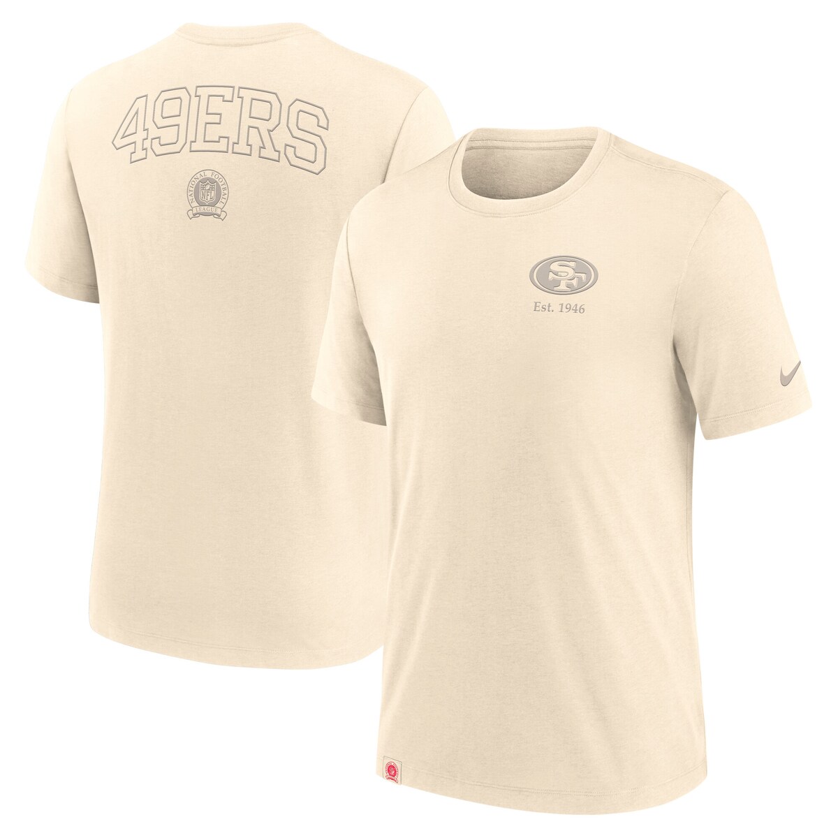 【公式グッズ】NFL 49ers Tシャツ Nike/ナイキ メンズ クリーム (25 Men's Nike Glory Triblend SST)|Fanatics公式ストア 店