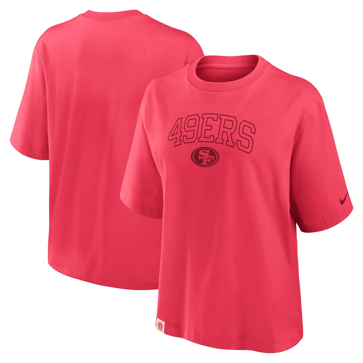 【公式グッズ】NFL 49ers Tシャツ Nike/ナイキ レディース スカーレット (25 Women's Nike Glory Arch Boxy SST)｜Fanatics公式ストア 店