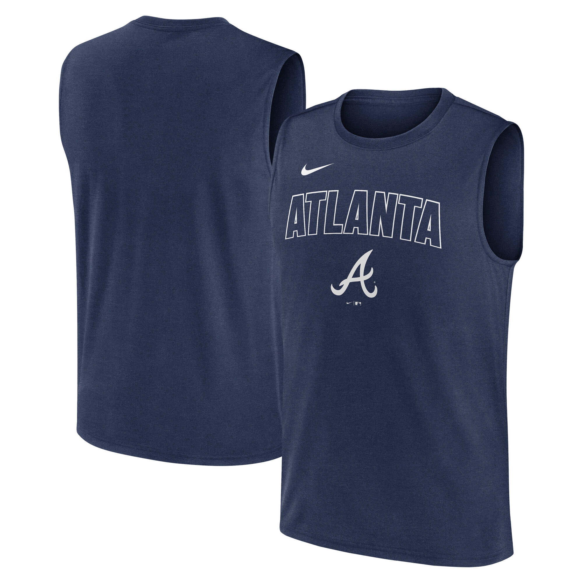 【公式グッズ】MLB ブレーブス タンクトップ Nike/ナイキ メンズ ネイビー (Men's Nike MLB Knockout Muscle Tank)