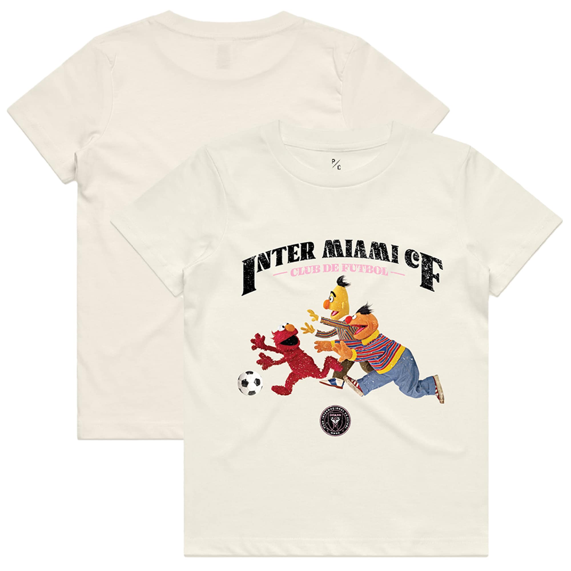 【公式グッズ】MLS インテルマイアミCF Tシャツ Peace Collective(ピースコレクティブ) ユース・ジュニアサイズ クリーム (PCL S25 Youth MLS x Sesame Street Photo Realistic Tee)|Fanatics公式ストア 店
