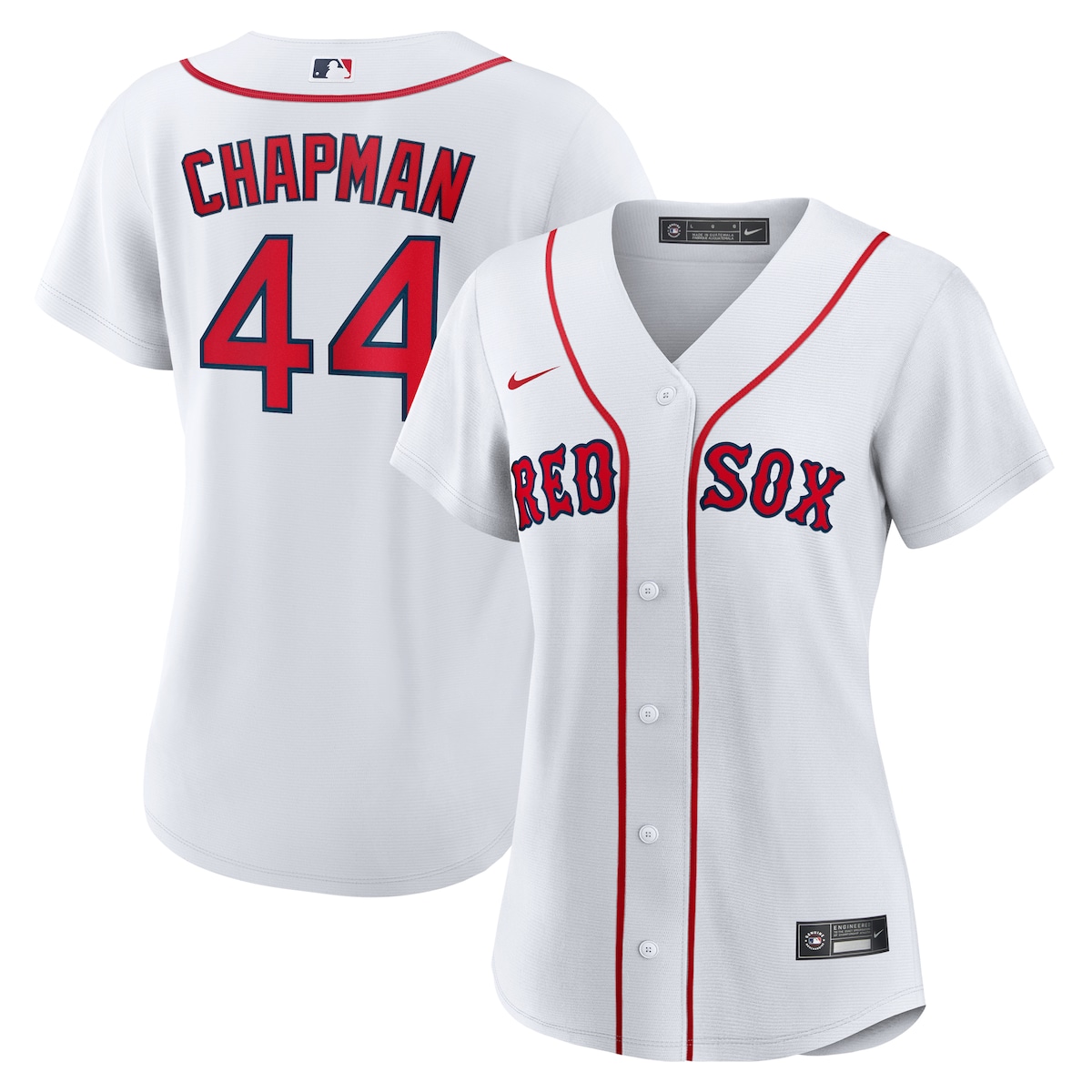 【公式グッズ】MLB レッドソックス アロルディス・チャップマン ユニフォーム Nike/ナイキ レディース ホワイト (Women's Nike 1.0 Replica Player Jersey)