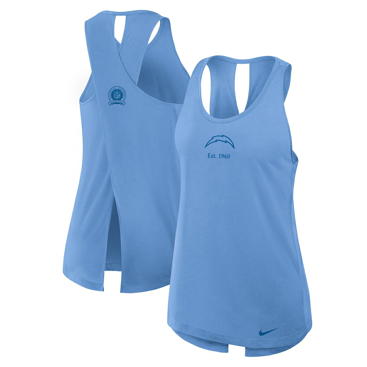 【公式グッズ】NFL チャージャーズ タンクトップ Nike/ナイキ レディース パウダーブルー (25 Women's Nike Glory Dri-Fit Tank)｜Fanatics公式ストア 店