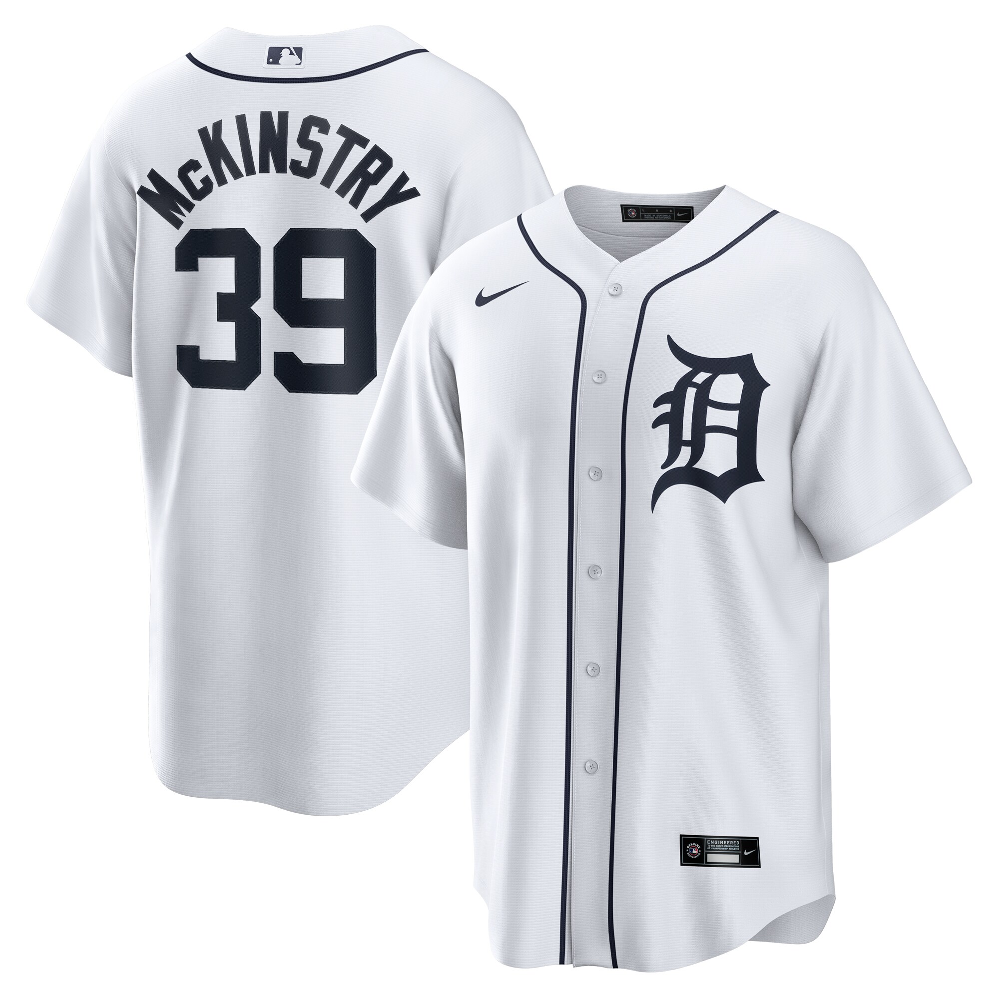【公式グッズ】MLB タイガース ザック・マッキンストリー ユニフォーム Nike/ナイキ メンズ ホワイト (Men's Nike 1.0 Replica Player Jersey)