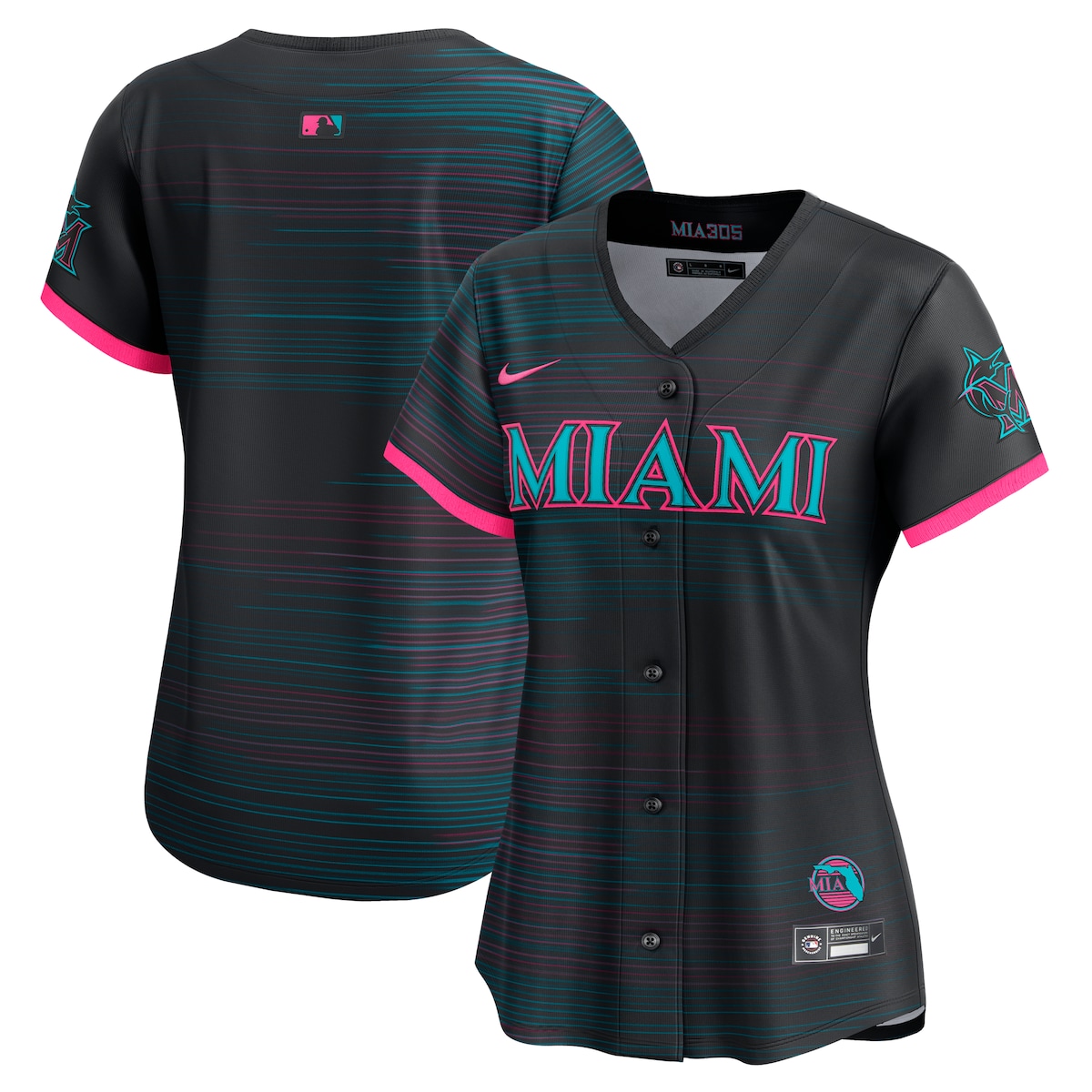 【公式グッズ】MLB マーリンズ ユニフォーム Nike/ナイキ レディース ブラック (SP25 Nike Womens Limited City Connect Blank Jersey)