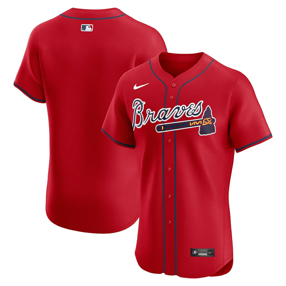 【公式グッズ】MLB ブレーブス ユニフォーム Nike/ナイキ メンズ レッド (Blank Nike Elite Jersey - NO Patch)