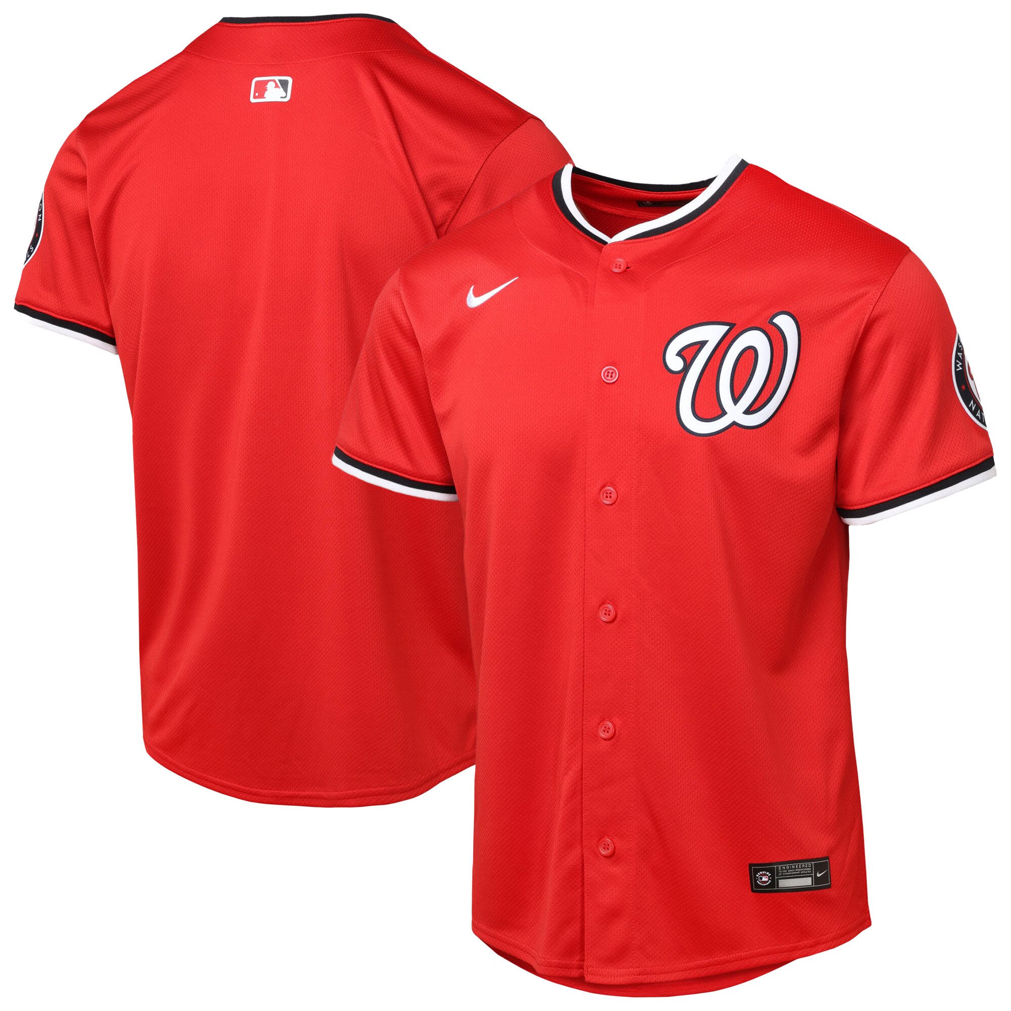 【公式グッズ】MLB ナショナルズ ユニフォーム Nike/ナイキ キッズサイズ レッド (SP25 Youth Limited Team Front Jersey)