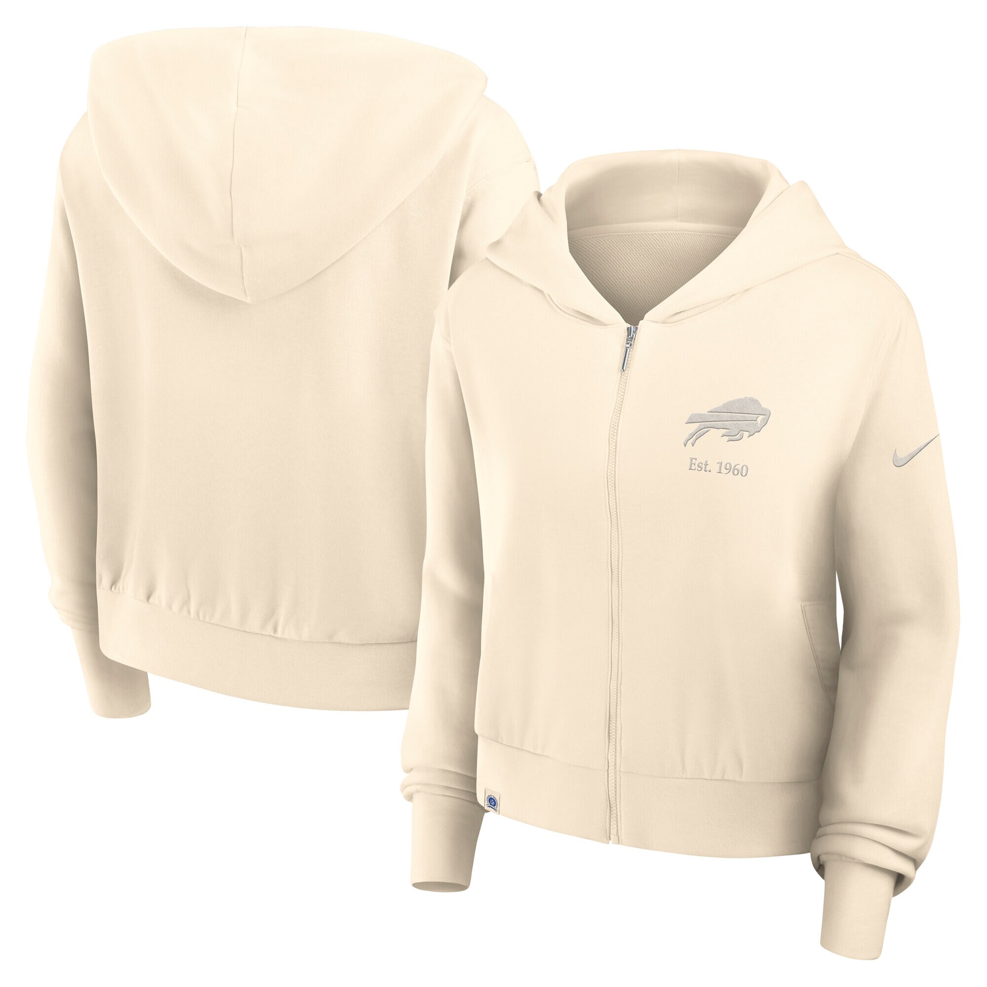 【公式グッズ】NFL ビルズ トレーナー Nike/ナイキ レディース クリーム (25 Women's Nike Glory Dri-Fit FZ Hood)