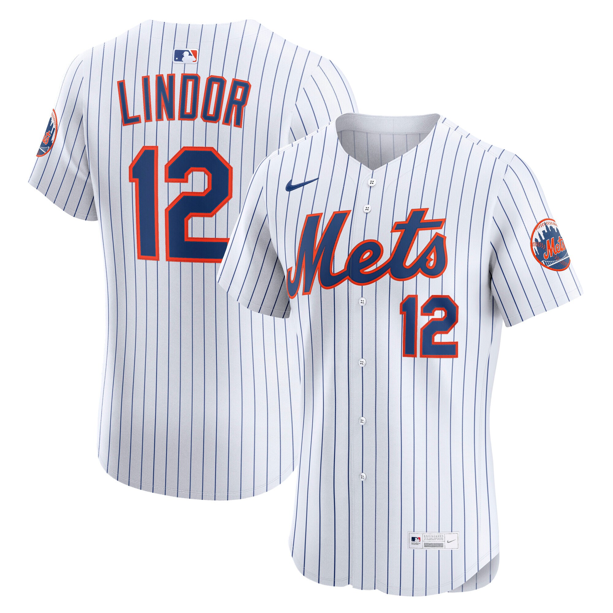 【公式グッズ】MLB メッツ フランシスコ・リンドーア ホーム エリート ユニフォーム Nike/ナイキ メンズ ホワイト (Player Nike Elite Jersey)