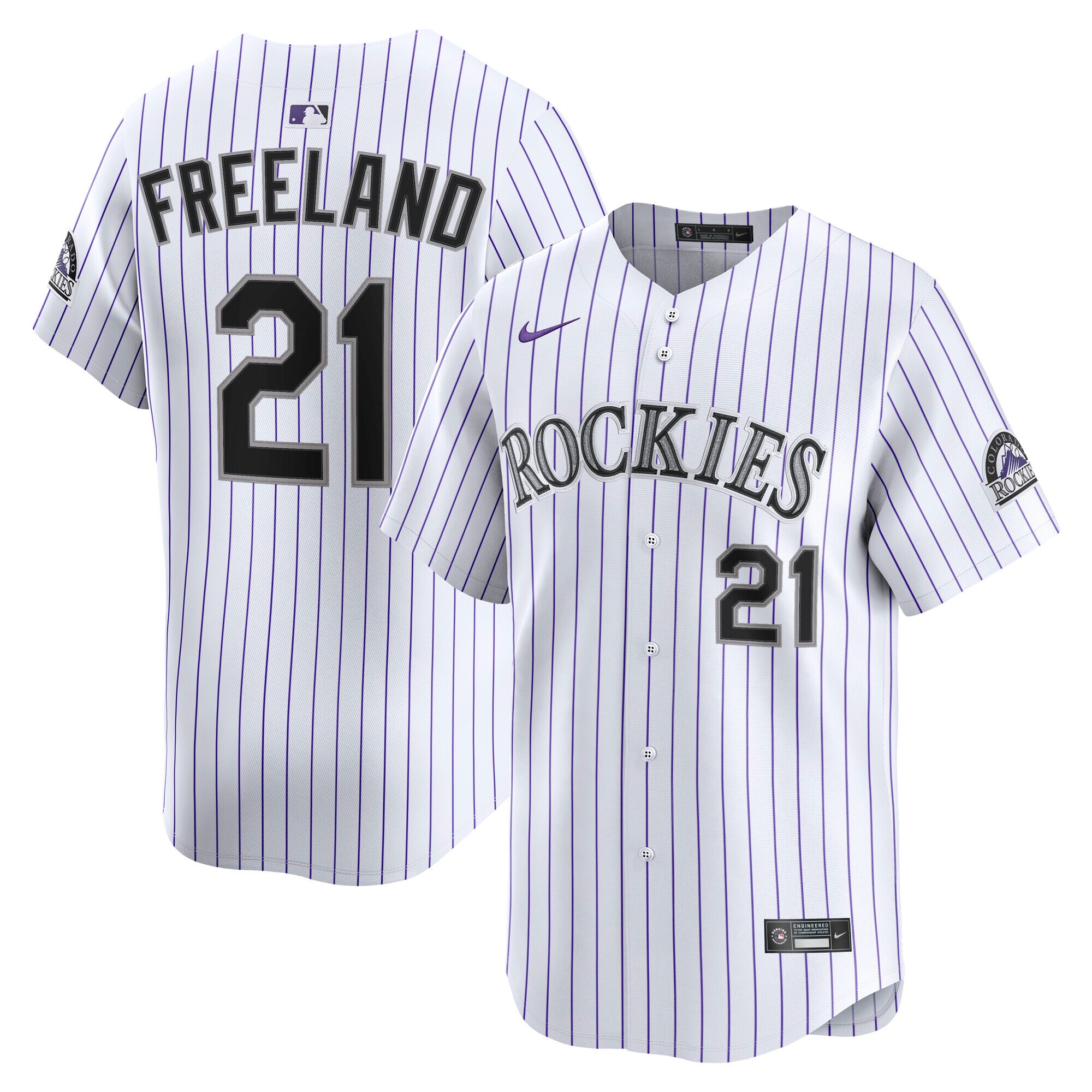 【公式グッズ】MLB ロッキーズ カイル・フリーランド ユニフォーム Nike/ナイキ メンズ ホワイト (2025 Nike Men's Ltd Players Jerseys - FTF NTP Master Style)
