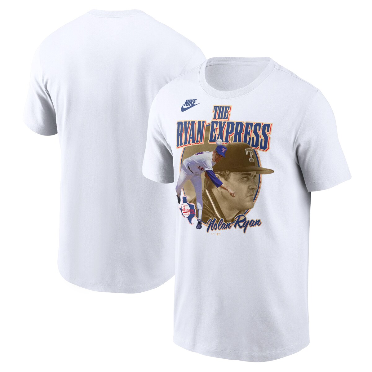 【公式グッズ】MLB レンジャーズ ノーラン・ライアン Tシャツ Nike/ナイキ メンズ ホワイト (Men's Nike Cooperstown Legends Graphic Tee)|Fanatics公式ストア 店