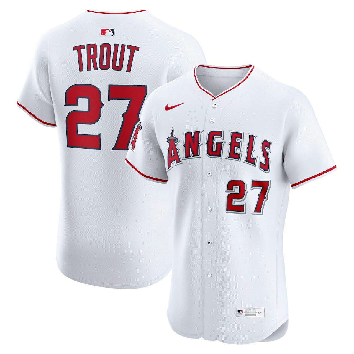 【公式グッズ】MLB エンゼルス マイク・トラウト ユニフォーム Nike/ナイキ メンズ ホワイト (Player Nike Elite Jersey)